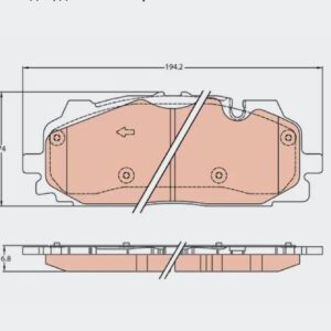 Тормозные колодки передние Audi Q8 4M0698151BH/4M0698151BK TRW