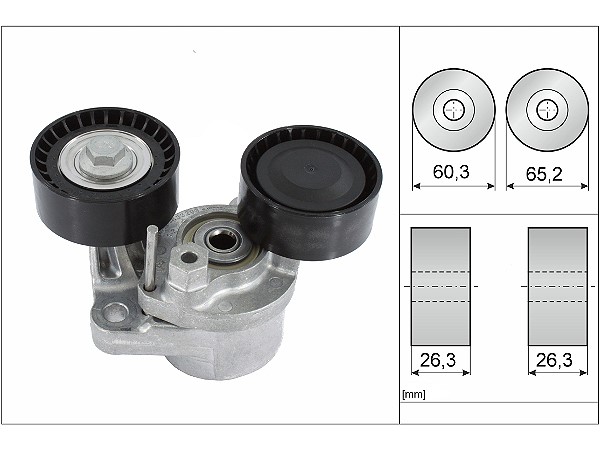 Ролик генератора BMW 5 F10 2.3-5.0i/2.0-3.0D 10> (НАТЯЖНОЙ)  INA EUROPE - Миниатюра товара 1