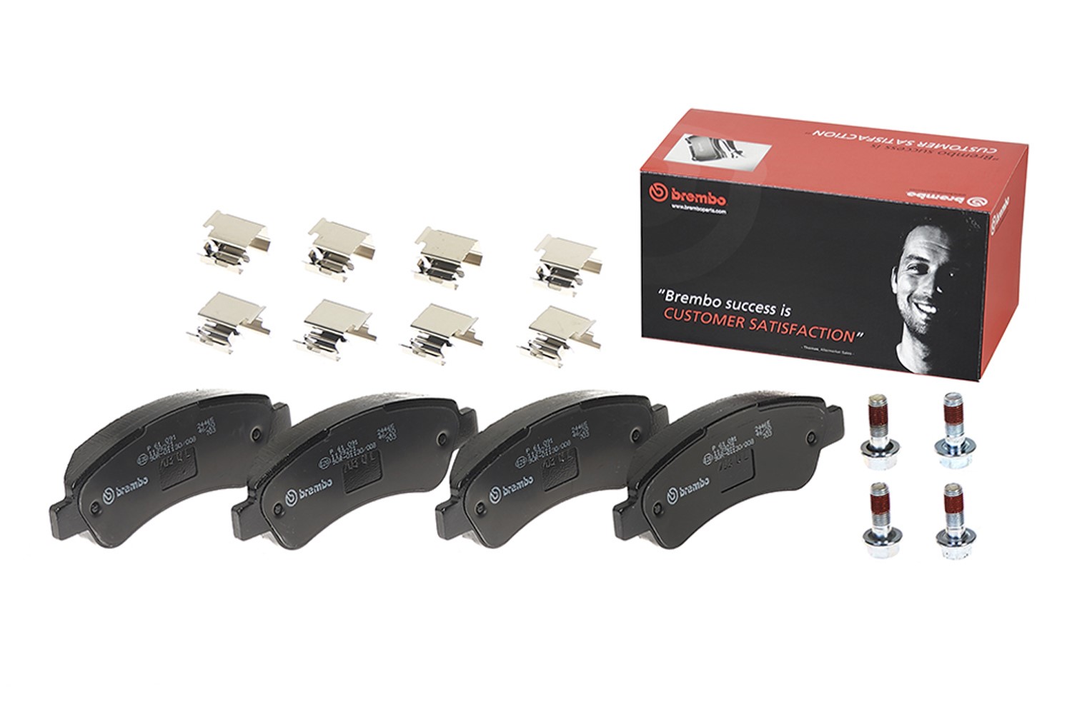 Тормозные колодки задние Boxer3-Ducato3 (250-290 кузов) R15/16 BREMBO +скобы - Миниатюра товара 1