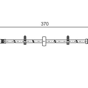 Шланг тормозной Iveco Daily 06 передний (L=370mm) 504088068/504229365/504229366 BOSCH EUROPE
