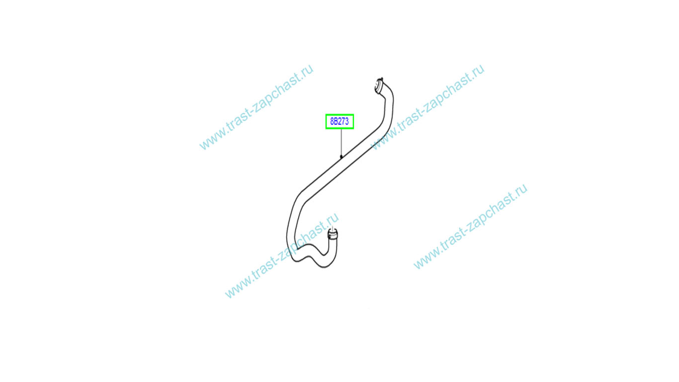 Шланг радиатора правый TR > 06 RWD (помпа-радиатор) 2.4 7C118B273AB/1695561 OTOCAH - Миниатюра товара 2