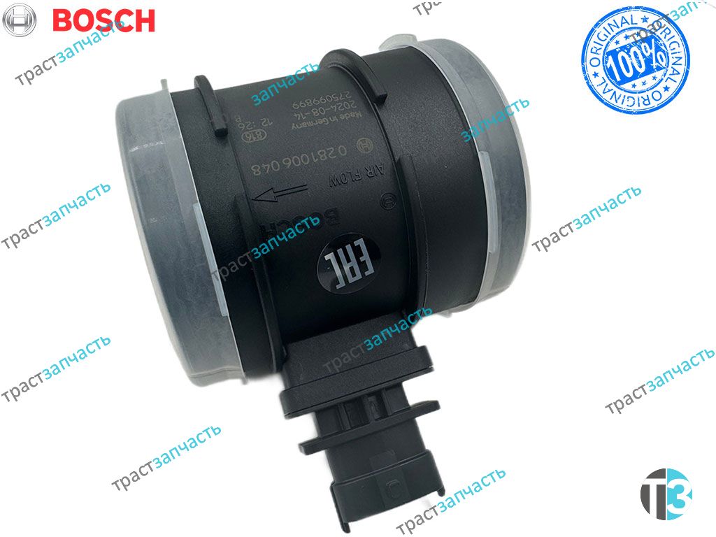 Датчик расхода воздуха ДМРВ 2,3 евро 4 IVECO DUKATO 250 69503670/51827033/0281006048 BOSCH EUROPE - Миниатюра товара 2