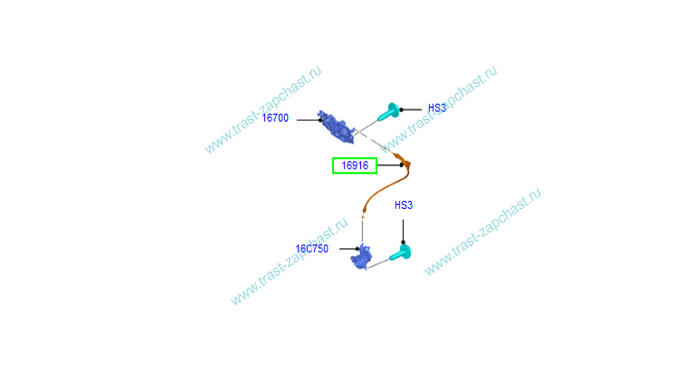 Трос открывания капота Tr-14 RH - Миниатюра товара 1