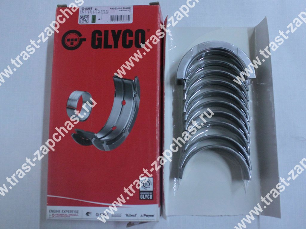 Вкладыши коренные 2.3  0.5  IVECO FIAT ком-т на двигатель евро 3-4 500054806/2996476 GLYCO