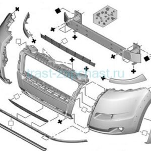 Бампер передний центр.верхняя часть TR > 14-19 BK3117F003AGXWAA/1857409 OTOCAH