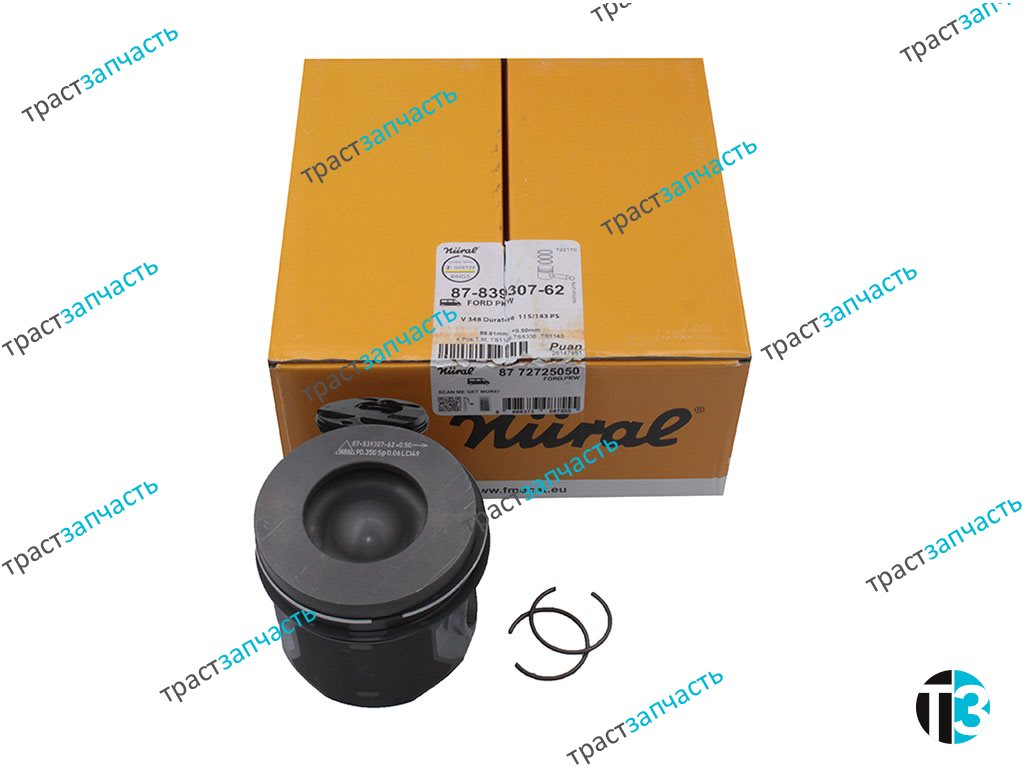 Поршень в сборе 2.4 + 0.5 FORD 115-140 л.с.Цена за комплект 4 шт NURAL EUROPE - Миниатюра товара 1
