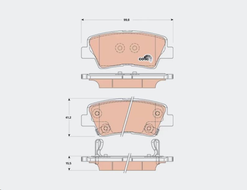 Тормозные колодки задние KIA Ceed, Rio, Soul, Sportage, Hyundai Tucson, i30/i40/ix35 - Миниатюра товара 1