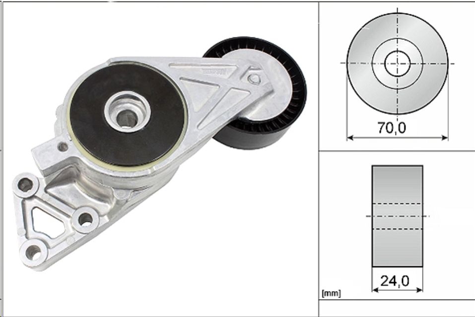 Ролик генератора VAG Audi,Seat,Skoda,Volkswagen (натяжной) 1.6/1.8/2.0 TSI 97-2013 INA EUROPE - Миниатюра товара 1