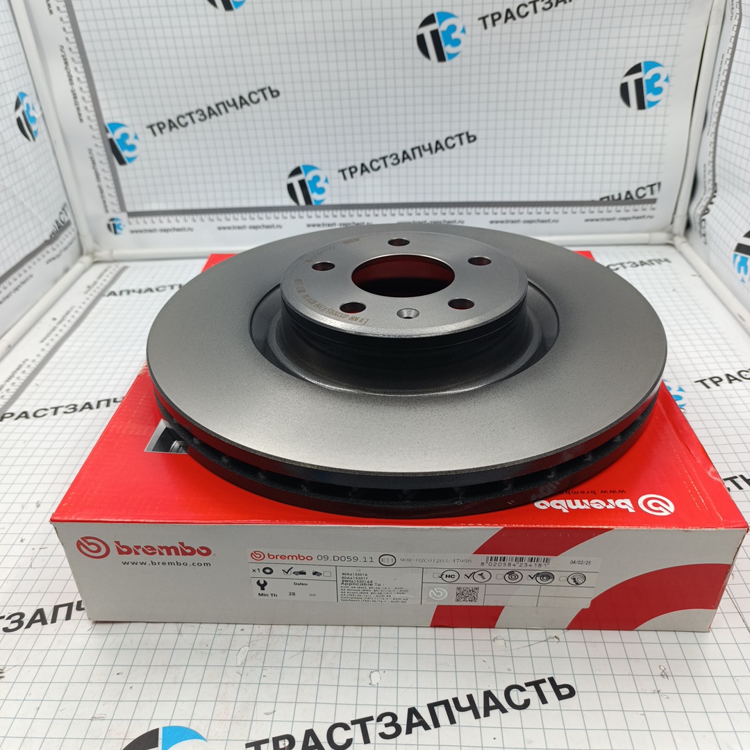 Диск тормозной передний Audi A6 BREMBO - Миниатюра товара 2