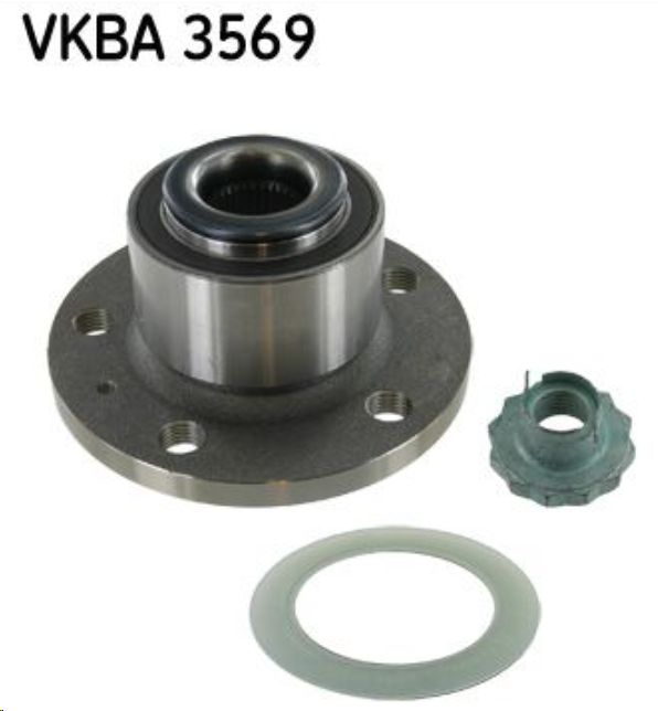 Ступица передняя VAG Audi A2, Skoda Fabia, VW Polo 00- ABS (с гайкой и пыльником) SKF EUROPE - Миниатюра товара 1