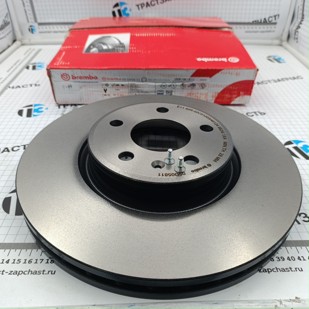 Диск тормозной передний Audi A4 (B9) (D=318mm) BREMBO - Миниатюра товара 2