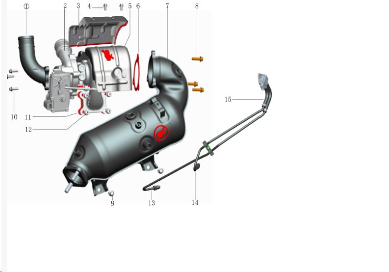 Турбокомпрессор Sollers SF1 1.5L (ORIGINAL JAC) 1044200GH510A - Миниатюра товара 1